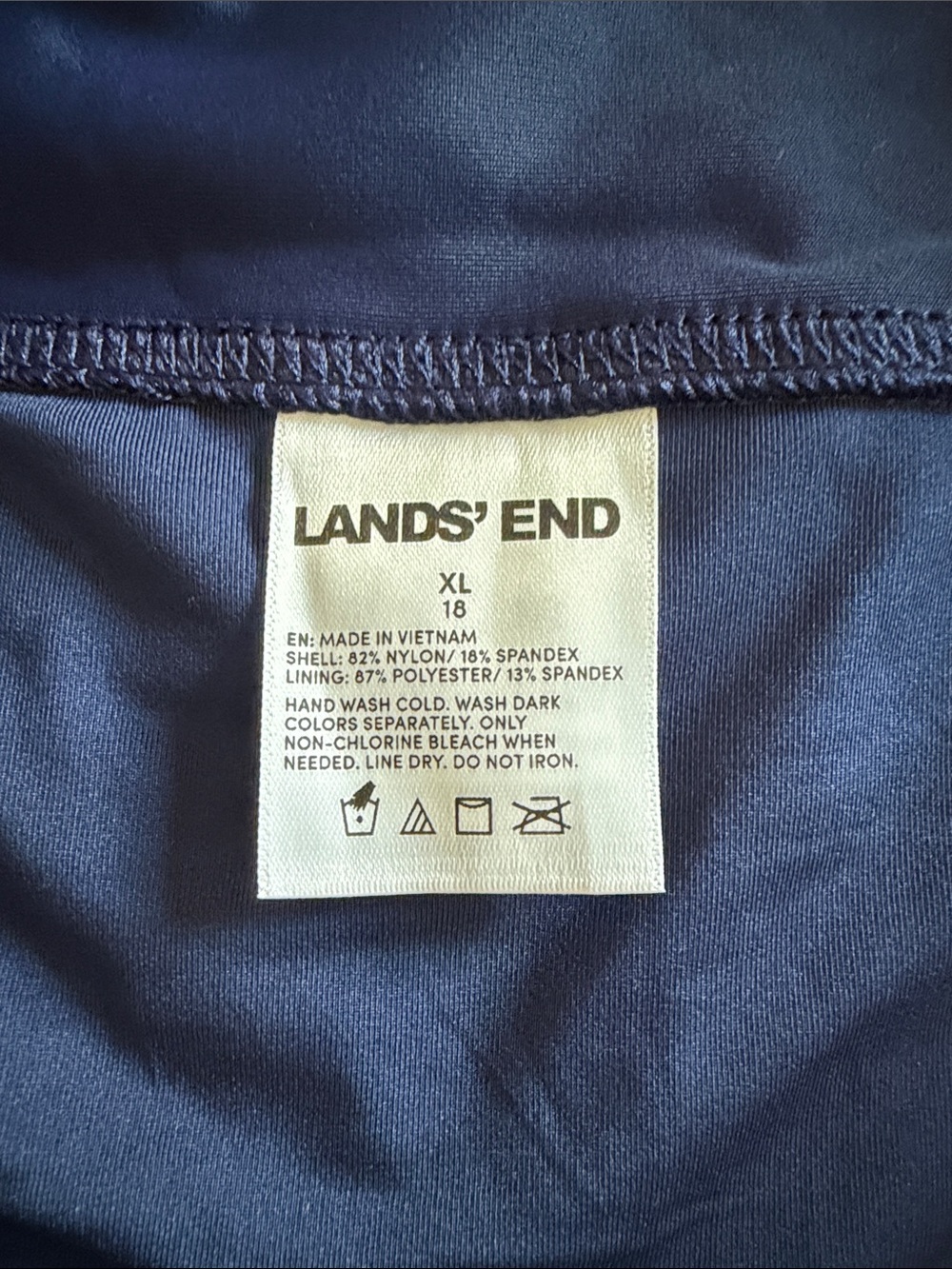 Lands' End NWT Women’s Deep Navy Swim Bottom Size XL (18) - Picture 4 of 5
